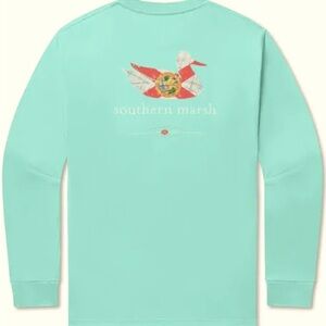 Southern Marsh Mint Green Long Sleeve Shirt Sz Small